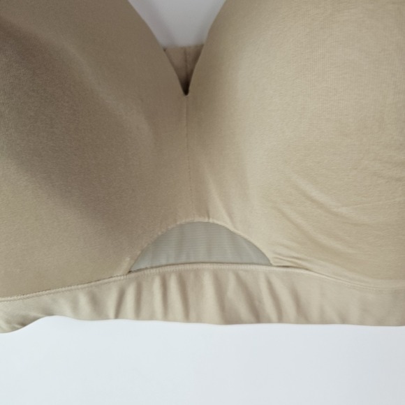 Cacique Women Bra 42D Beige Lightly Lined No Wire Smooth Basic Comfort T-Shirt - Picture 5 of 6